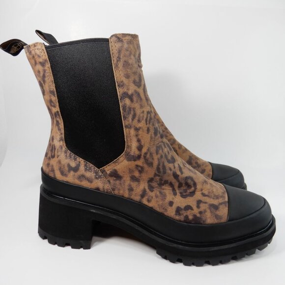 Timberland Kori Park 2.0 Chelsea Boots Size 9 Leopard Black Heel Lug Sole NEW - Picture 6 of 15